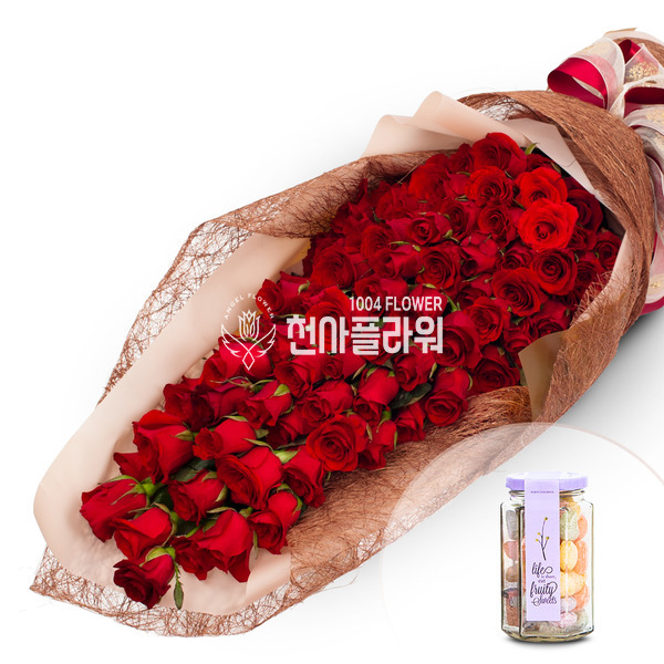 사랑의 정렬100송이(사탕포함)