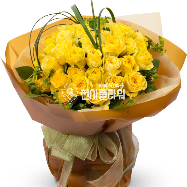 노랑장미꽃다발2