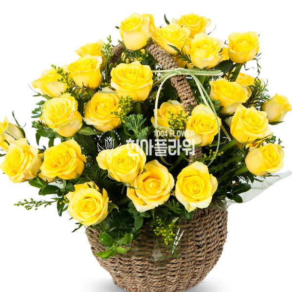 노랑장미바구니1