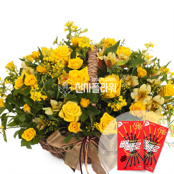 꽃바구니+빼빼로2개 v37